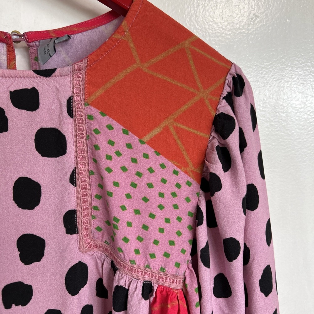 Anthropologie Bl^nk London Womens Miranda Tunic Circus Dress Patchwork Prints S - Picture 4 of 10